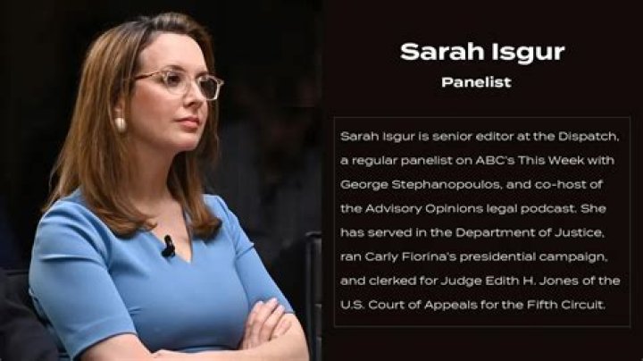 Sarah Isgur Height, Weight, Net Worth, Age, Birthday, Wikipedia, Who, Instagram, Biography