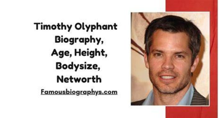 Timothy Olyphant Height, Weight, Net Worth, Age, Birthday, Wikipedia, Who, Nationality, Biography