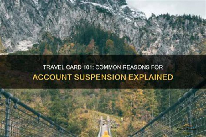 Which is a reason for account suspension travel card 101